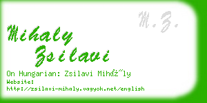 mihaly zsilavi business card